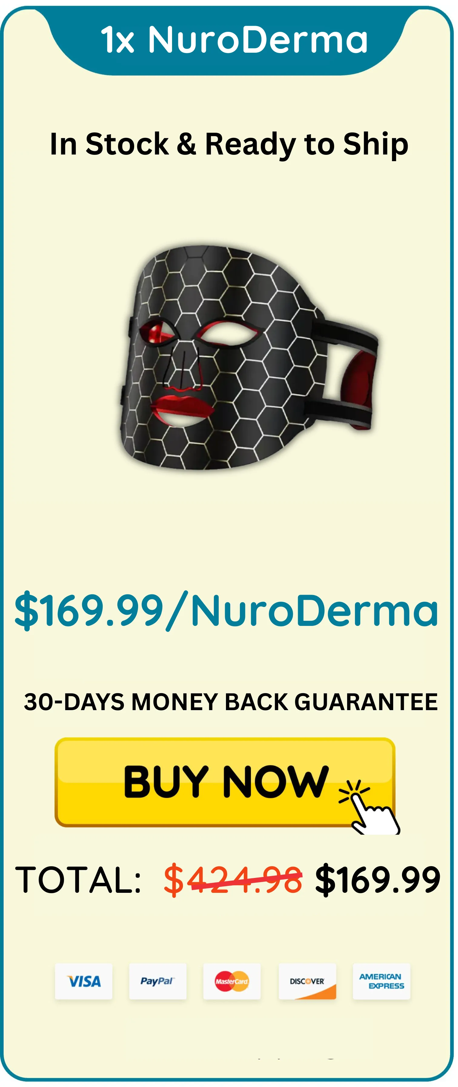 NuroDerma Mask package 1