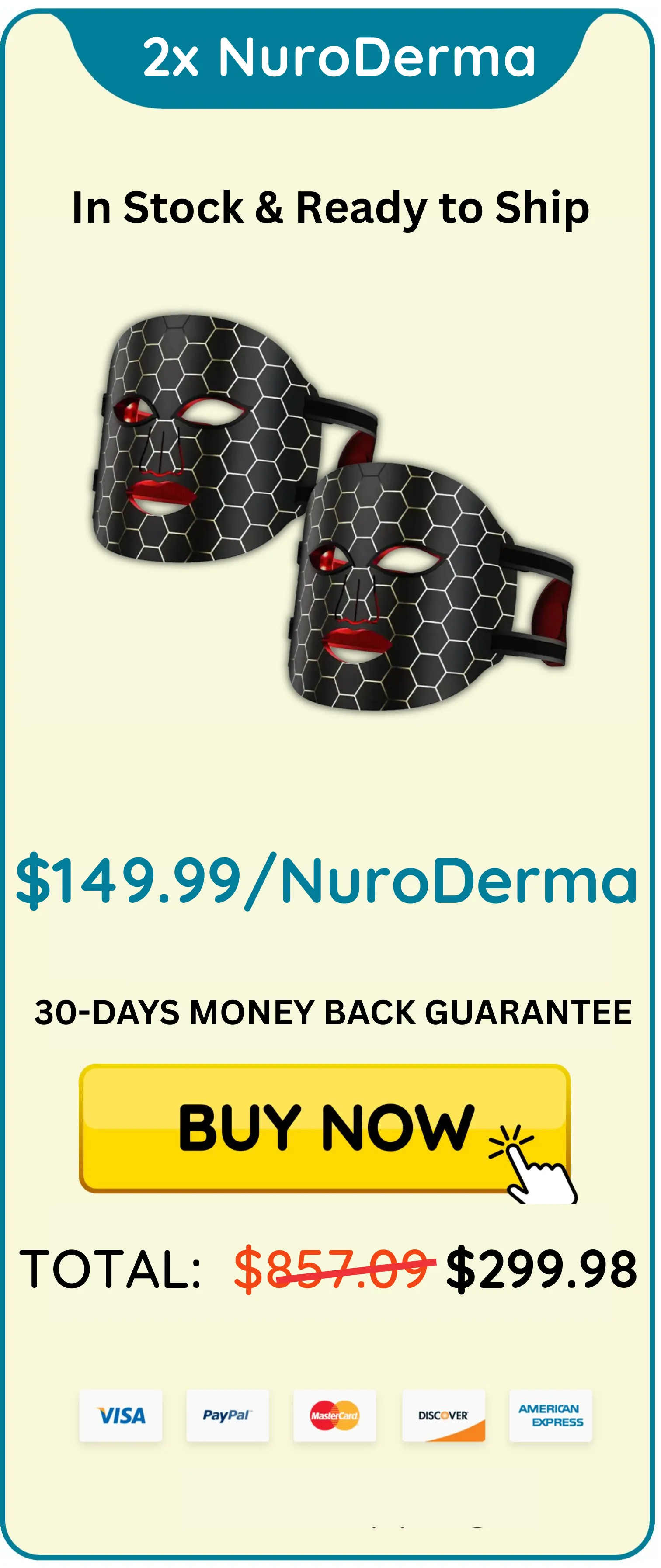 NuroDerma Mask package 2
